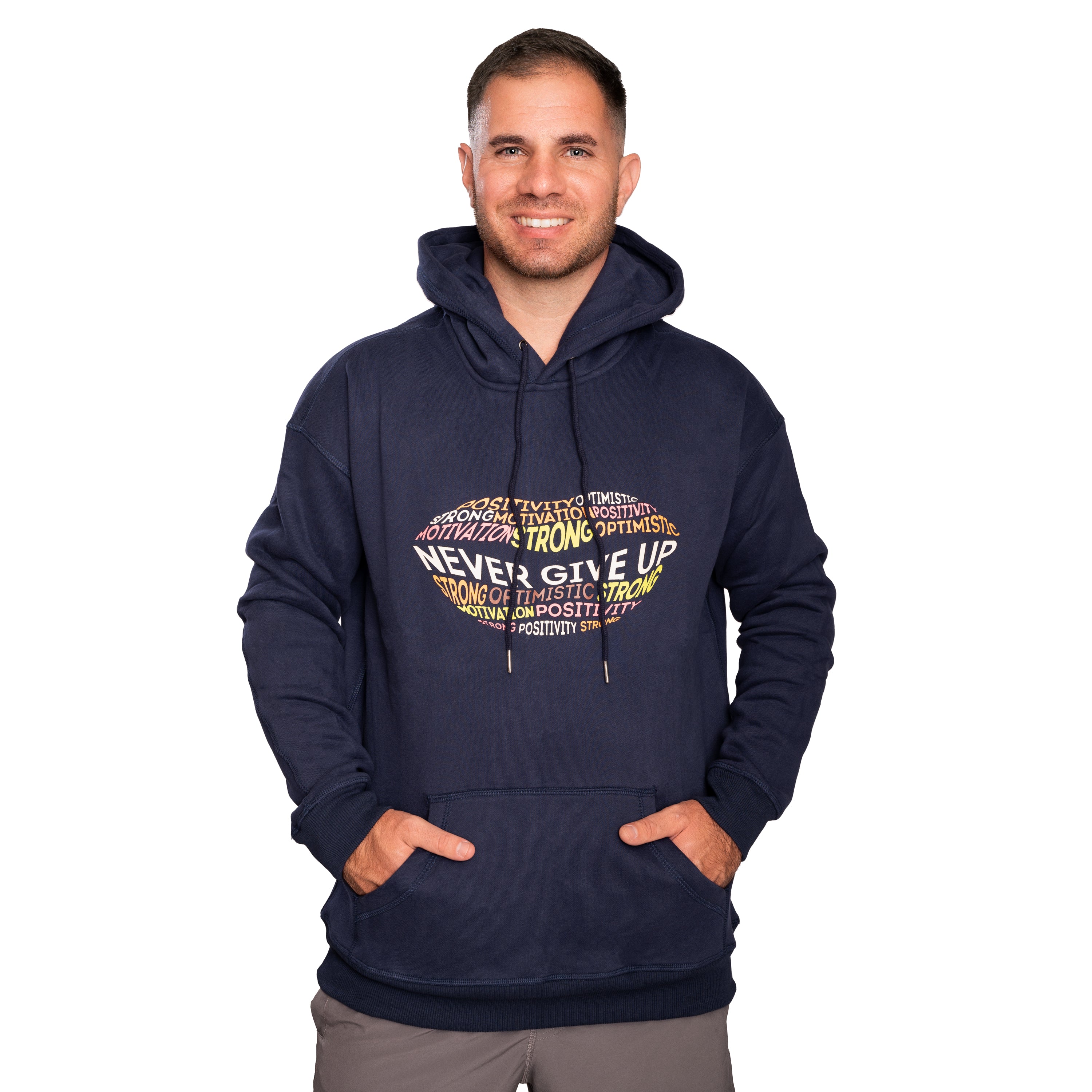 Motivational hoodie, Never Give Up Sweatshirt Gift