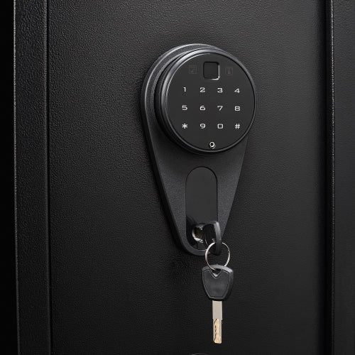 Black Steel Biometric Fingerprint with Digital Lock Gun Safe Cabinet