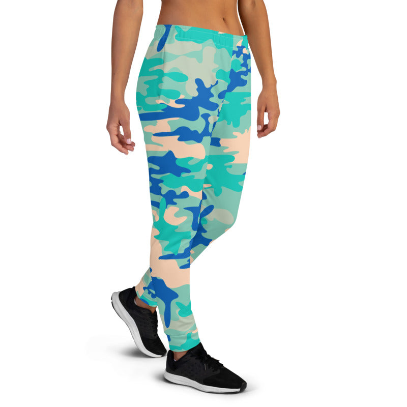 Women's Baby Blue Camo Joggers