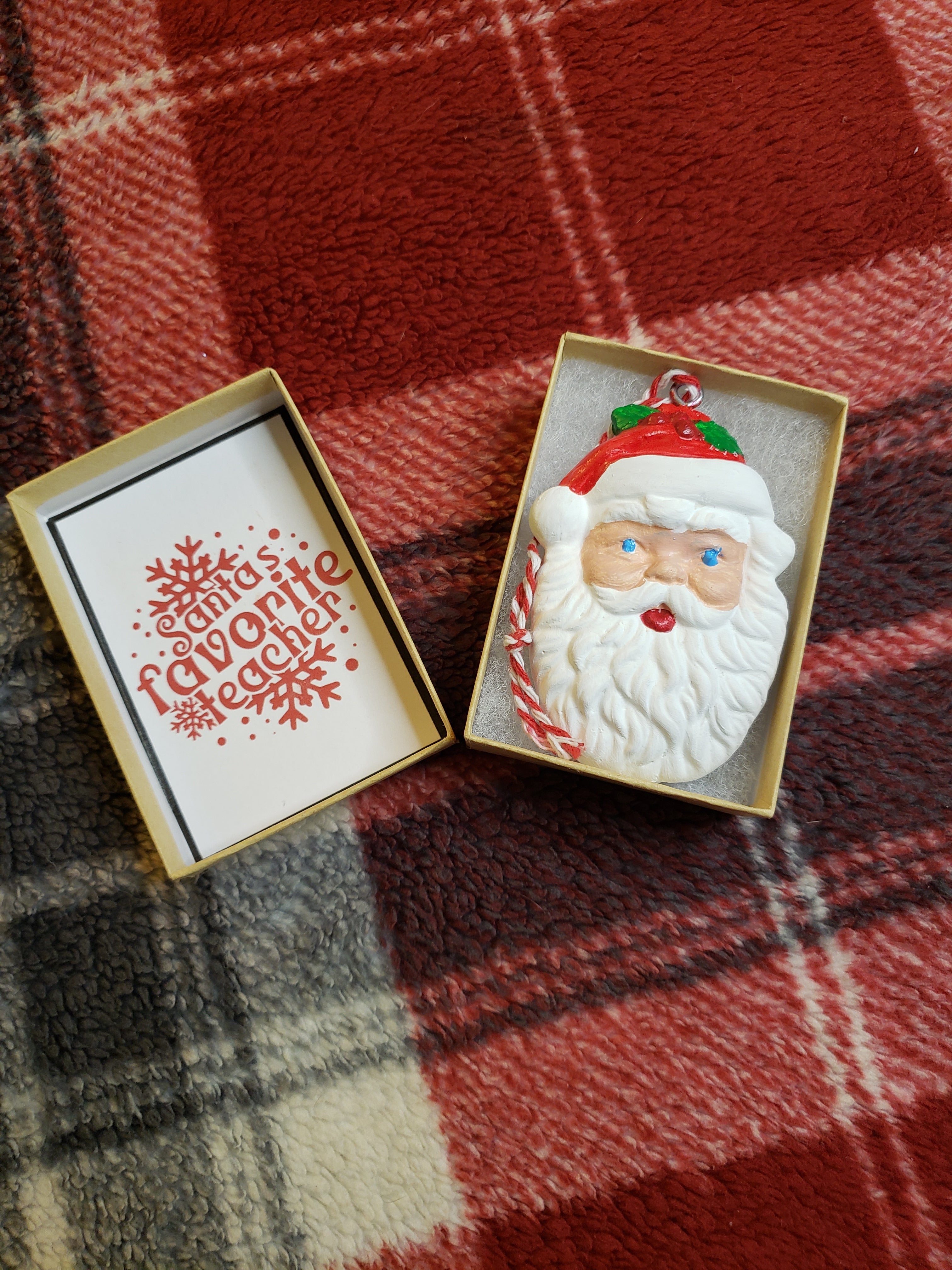 Santa's Favorite Teacher Christmas Ornament