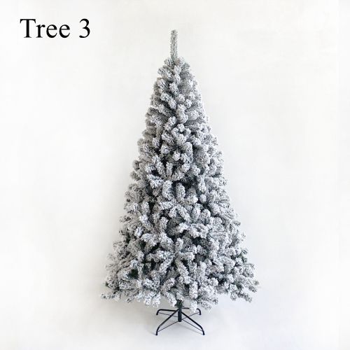 Artificial PVC Flocked Christmas Tree 7FT Snow Hinged Christmas Tree