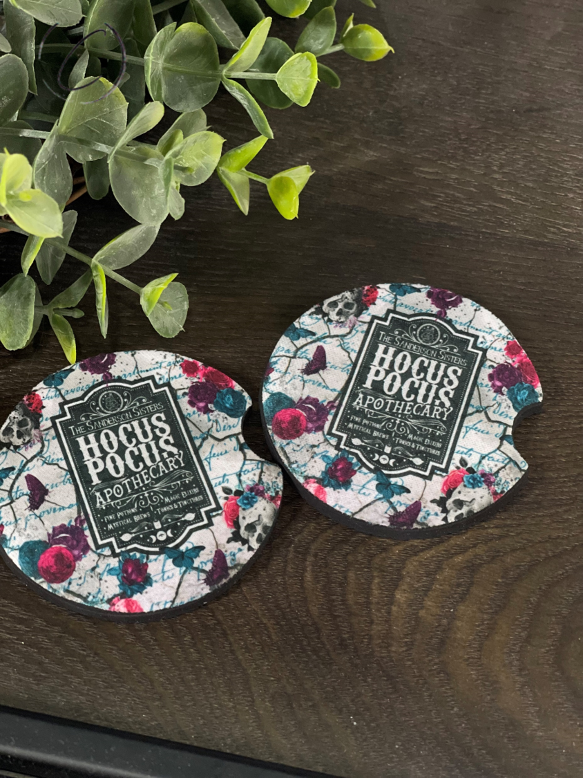 Hocus Pocus Apothecary Car Coaster Set