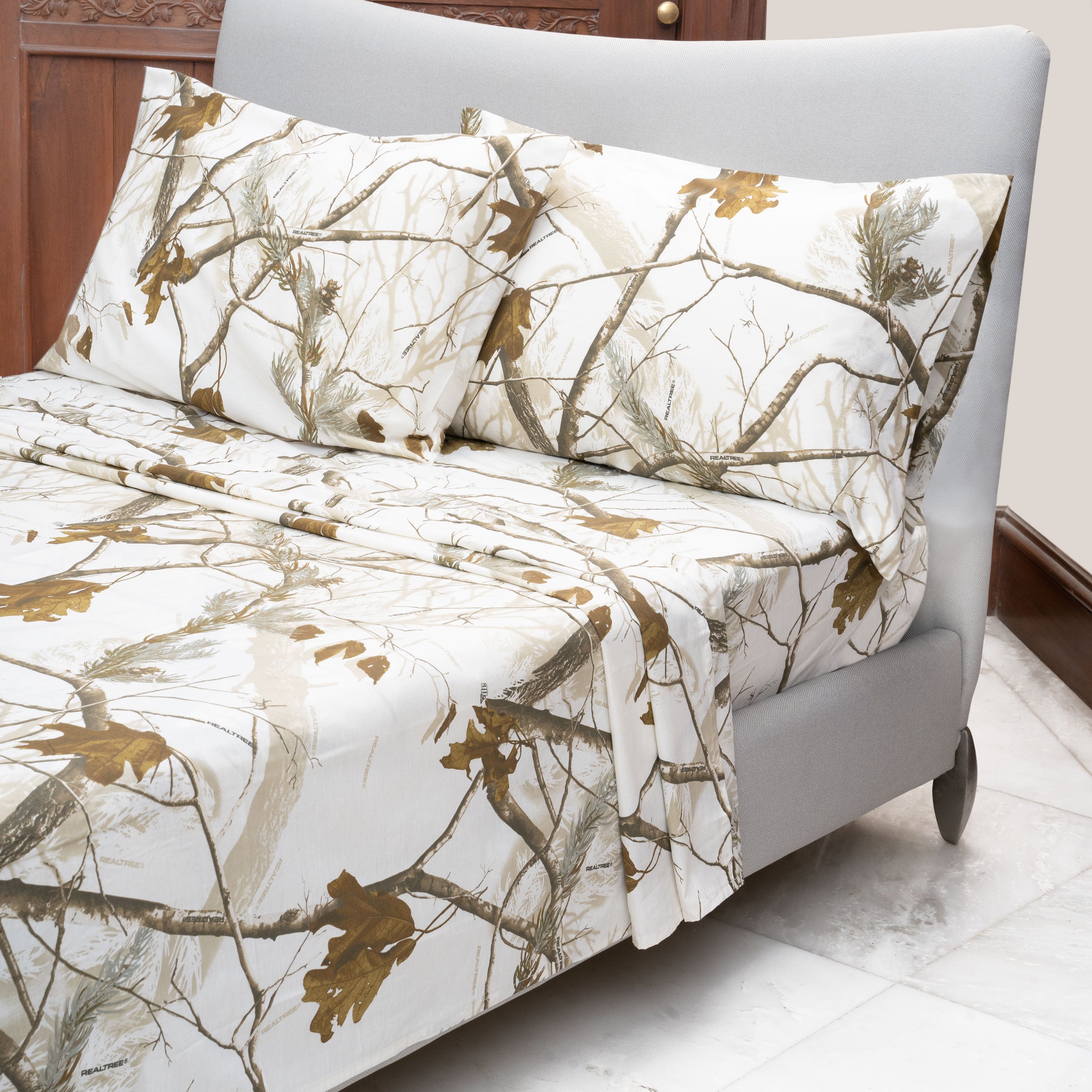 VISI-ONE - Realtree - All Purpose Snow - Camo Sheet Set For Bedding