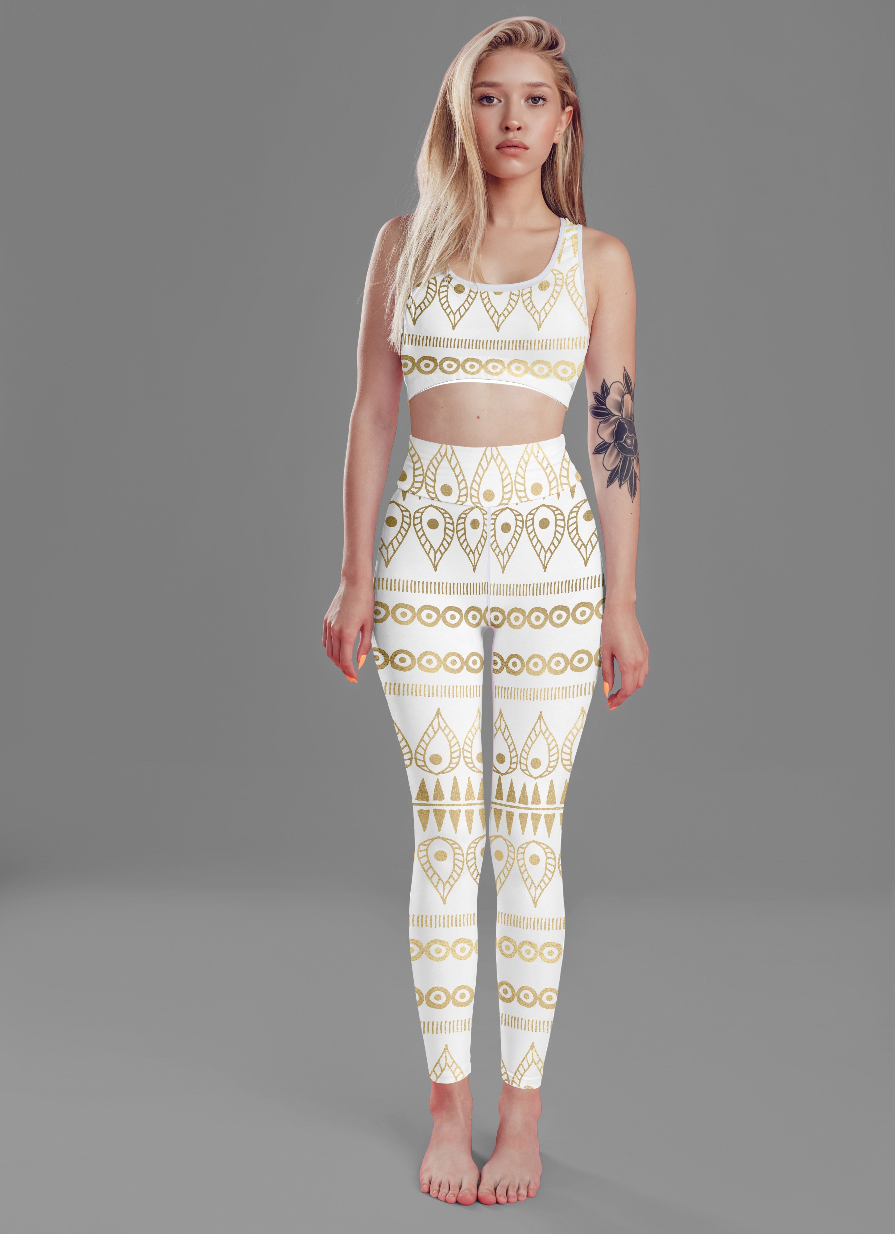 White Boho Fitness Set