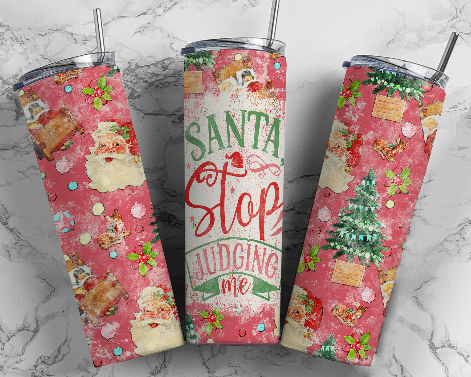 20oz Santa Stop Christmas Tumbler