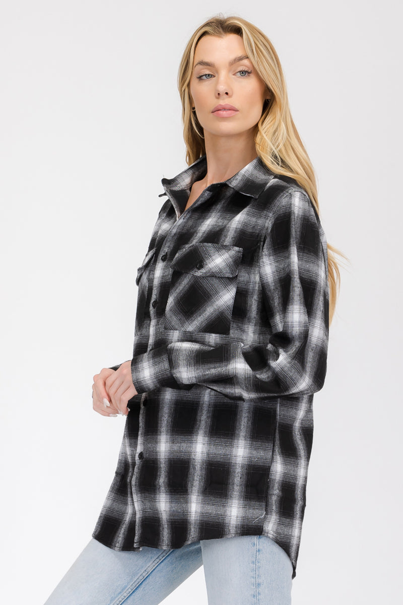 Oversize Boyfriend Plaid Checkered Flannel