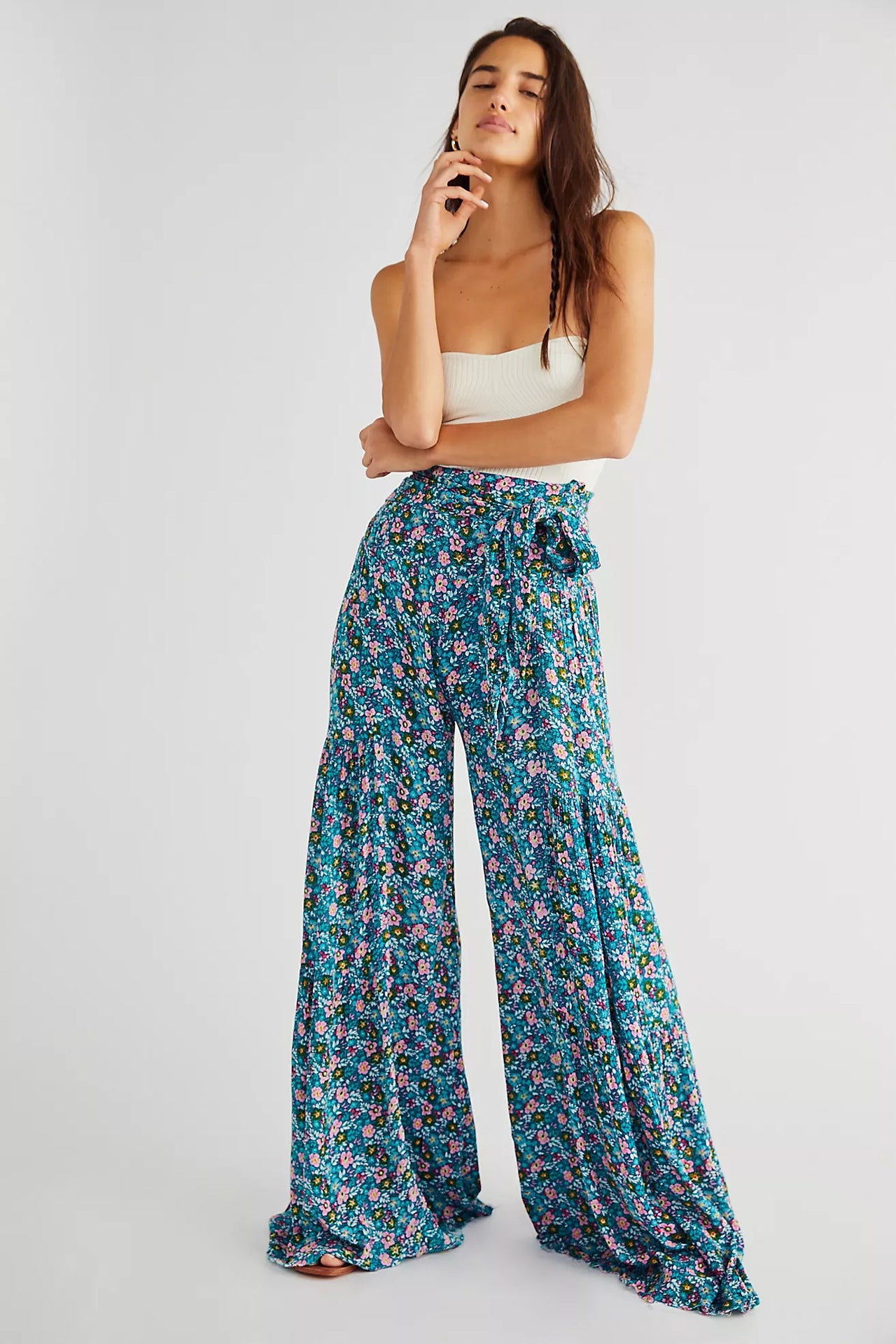 New Digital Print Women's Loose Casual Trousers