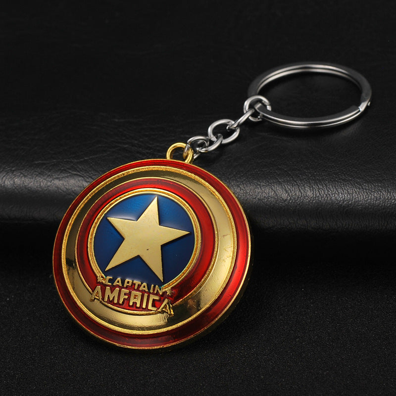 Captain America Shield Metal Key Chain Gold | Lime Sunflower