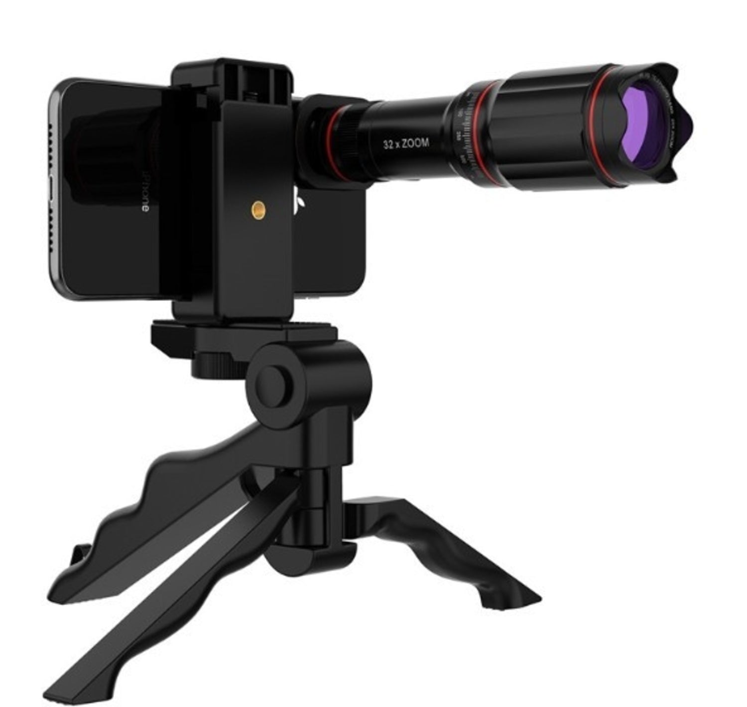 Ultra Crystal HD 32x Zoom Telescope Mobile Phone Camera Lens Set | Yellow Pandora