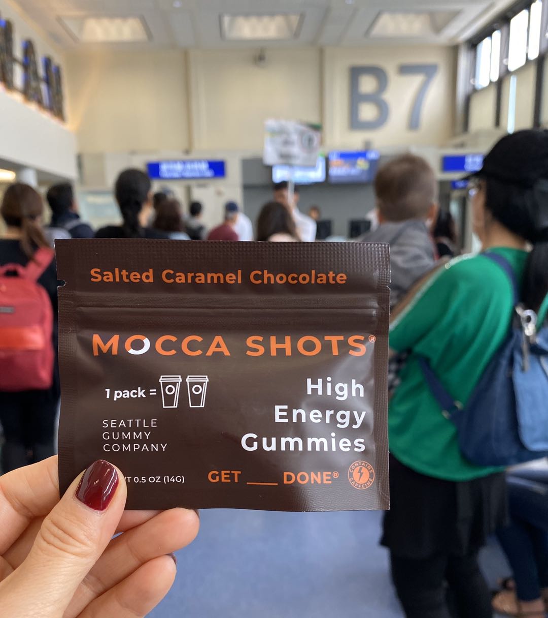 Mocca Shots Salted Caramel Chocolate Caffeine Gummy 12-pack