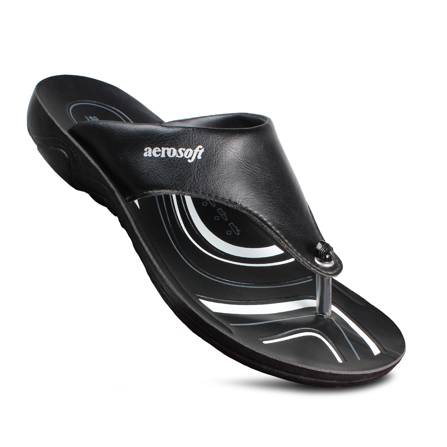 Aerosoft Suzy Women’s Cute Summer Thong Sandals | Black Arachne