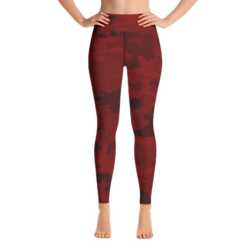 High Waist Red Camo Leggings