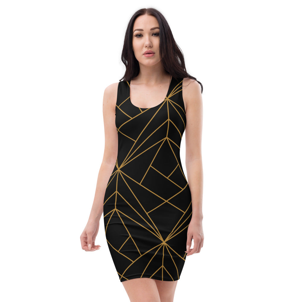 Gold Geometry Dress