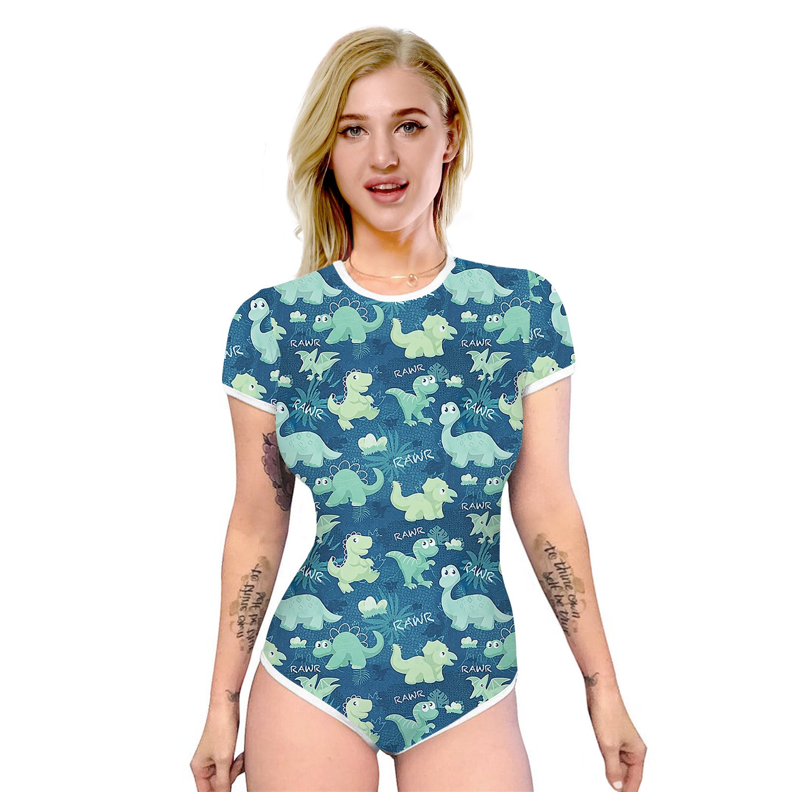 Women's Fitted Short Sleeve Jumpsuit