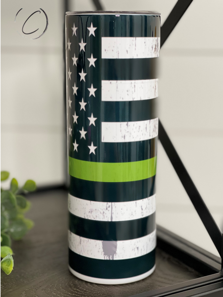 Thin Green Line 20oz Skinny Tumbler