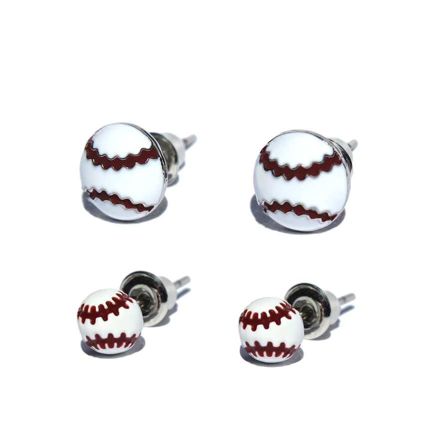 2pk Baseball Stud Earrings – 2 pairs by Ballpark Elite