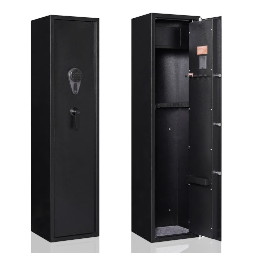 Black Steel Biometric Fingerprint with Digital Lock Gun Safe Cabinet