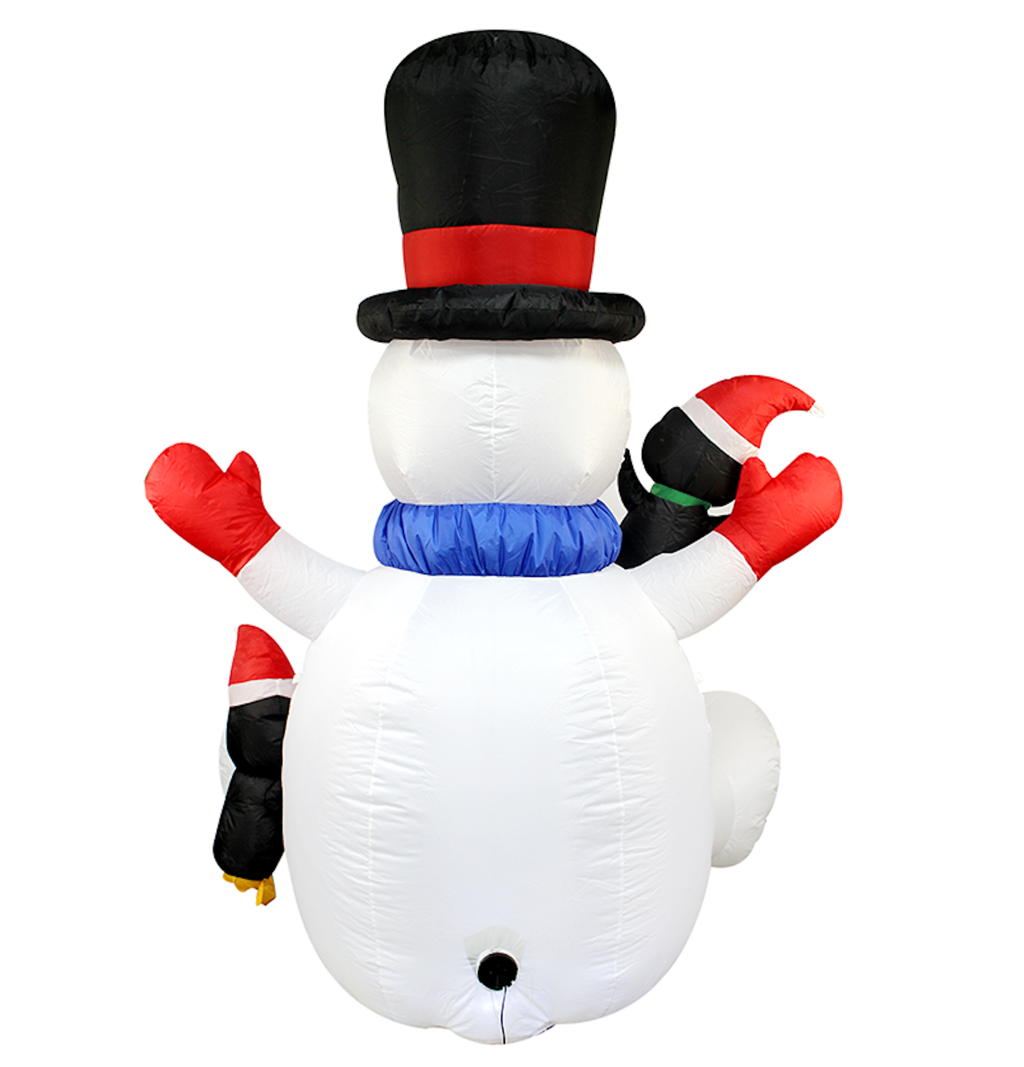 Outdoor Inflatable Snowman with Penguins