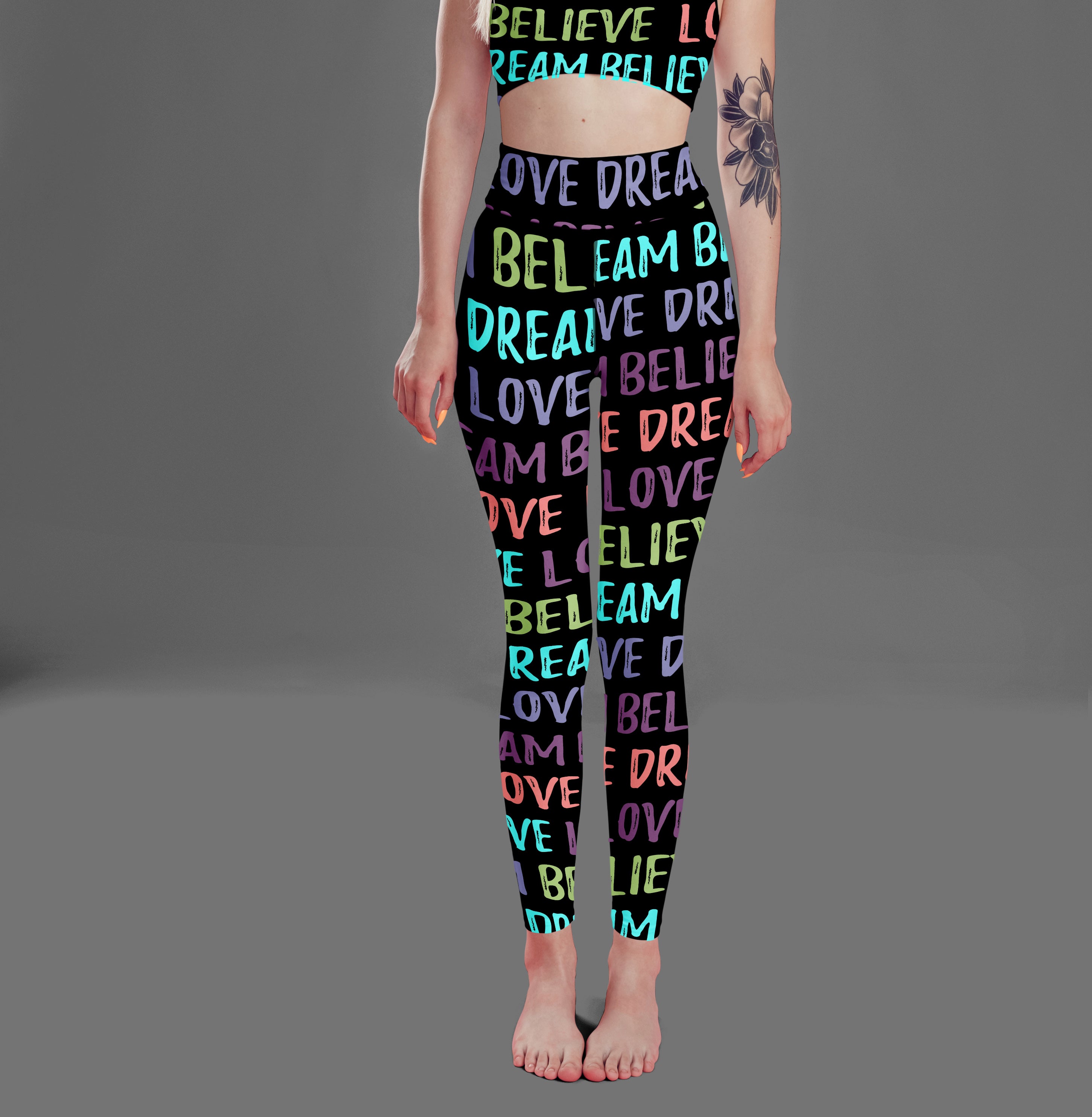 Love, Dream, Believe leggings, Capris and Shorts