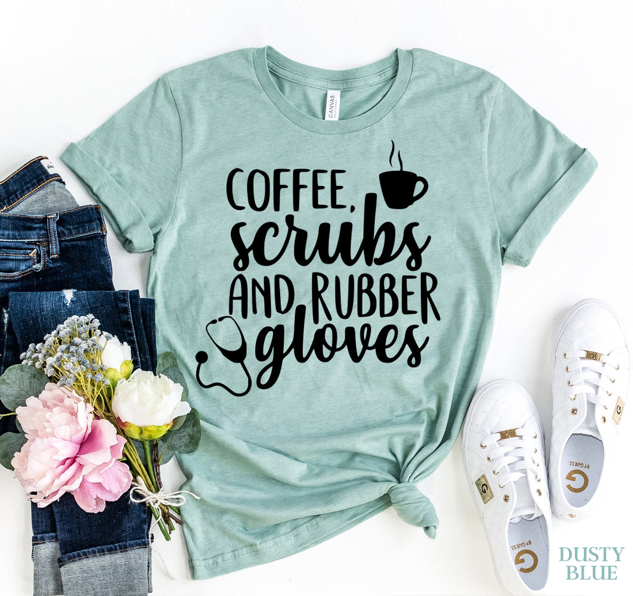 Coffee, Scrubs & Rubber Gloves T-shirt | Agate