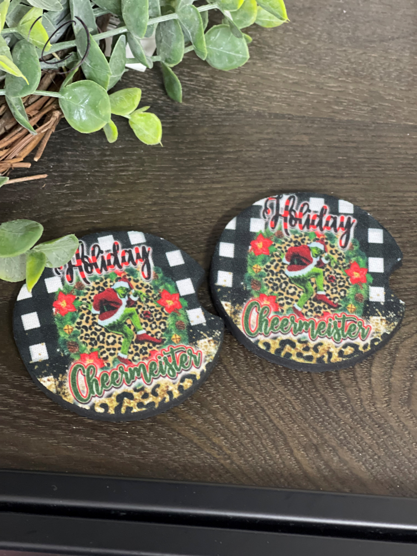 Holiday Cheermeister Car Coaster Set