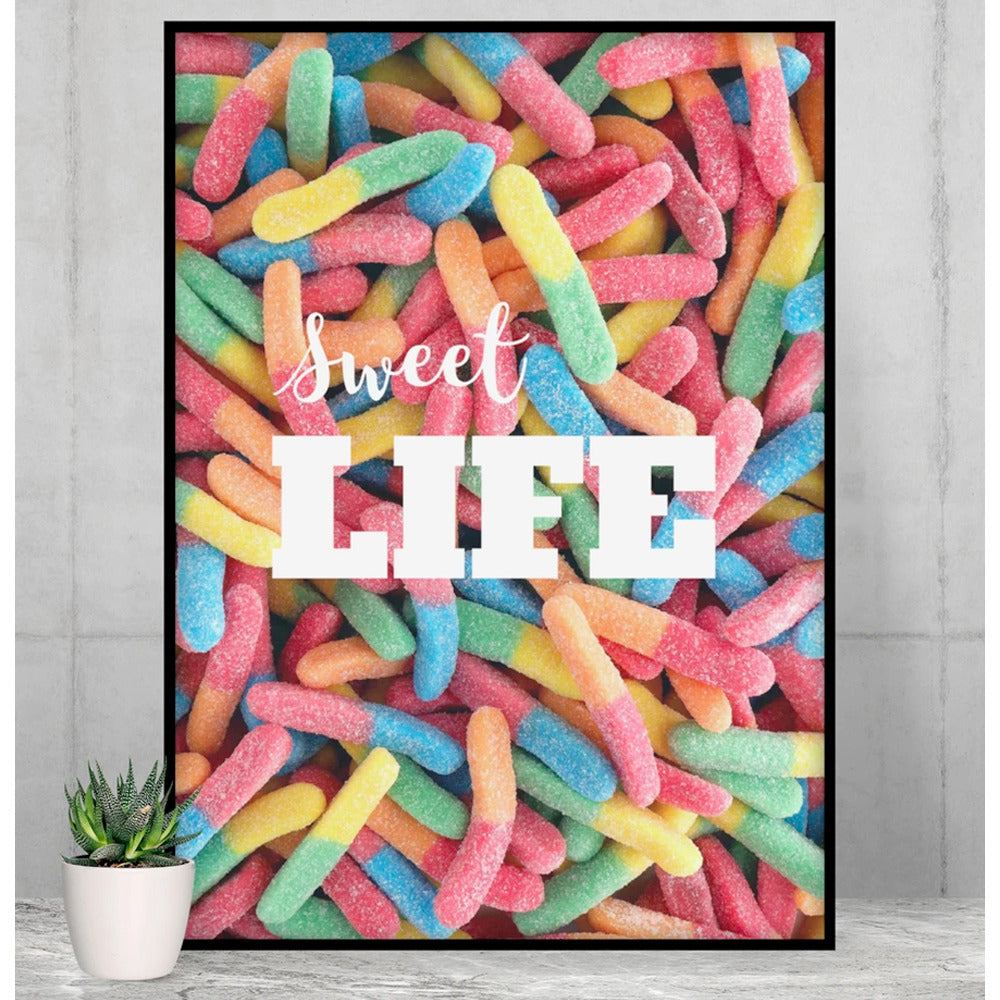 Sweet Life Gummy Candy Poster | Yellow Pandora