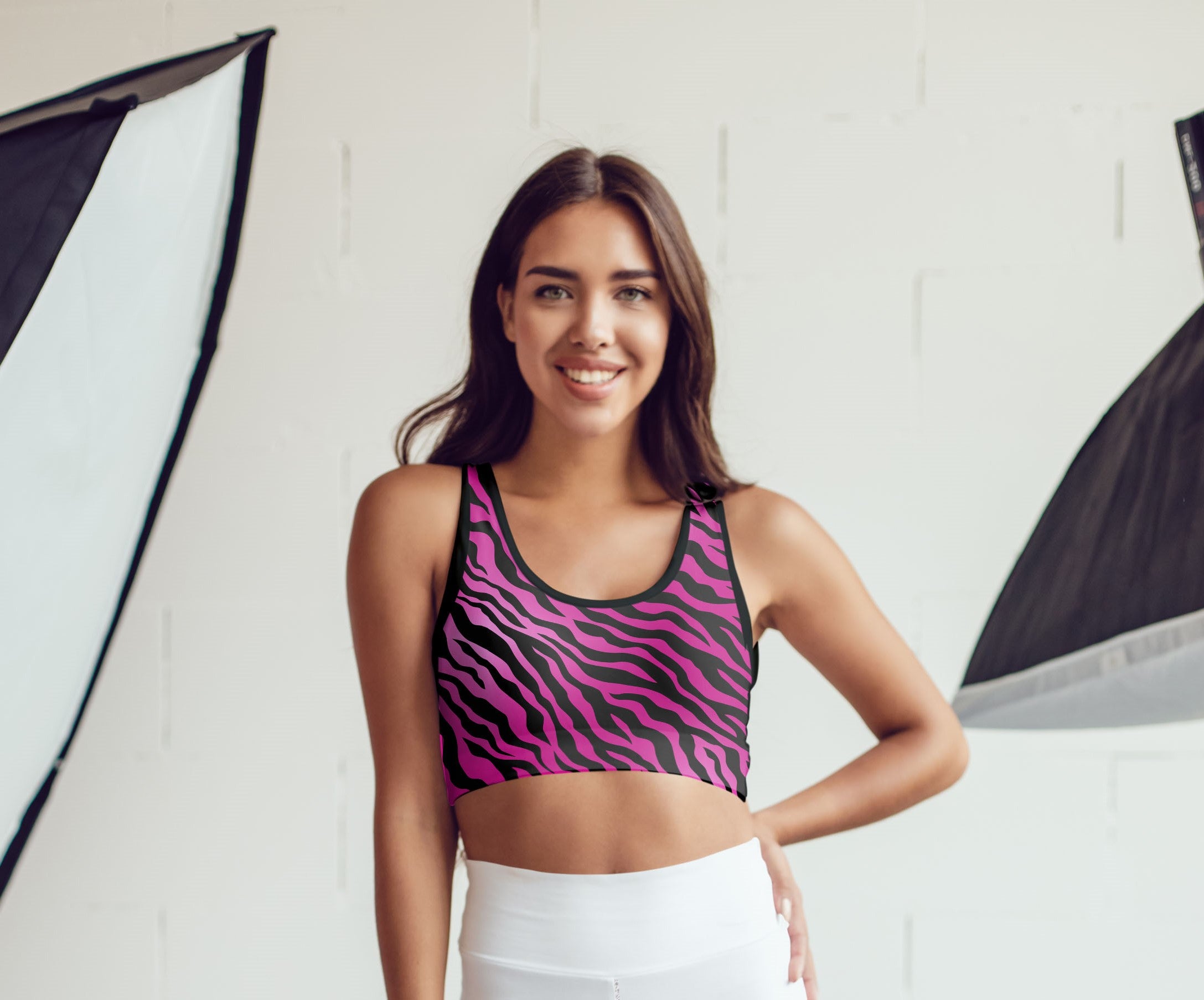 Pink Animal Padded Print Sports Bra