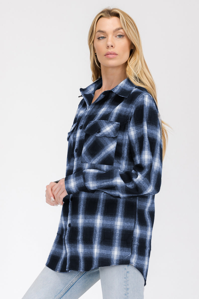 Oversize Boyfriend Plaid Checkered Flannel