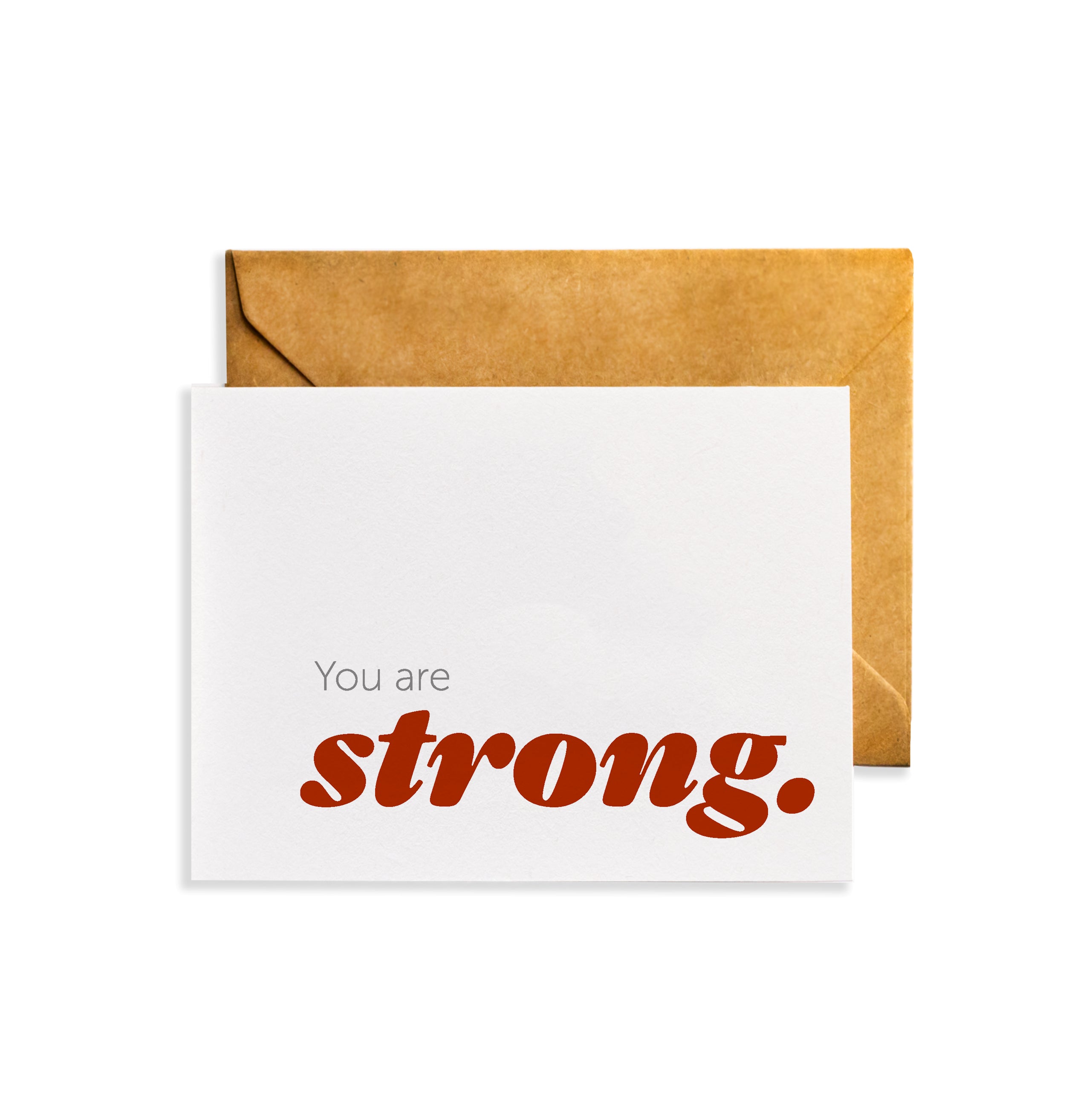 You are Strong | Motivational Encouragement Card | Red Asteria