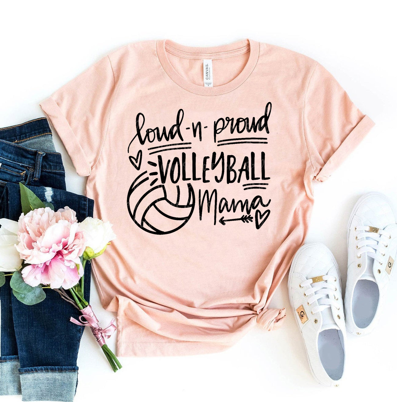 Loud & Proud Volleyball Mama T-shirt