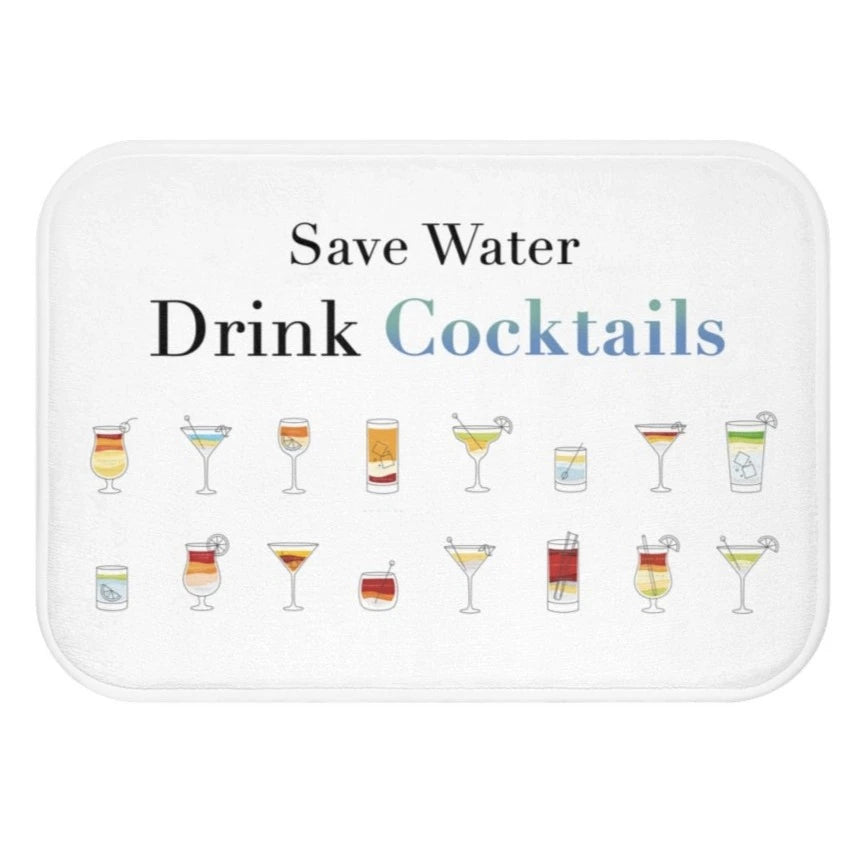 Drink Cocktail Bath Mat Home Accents | Yellow Pandora