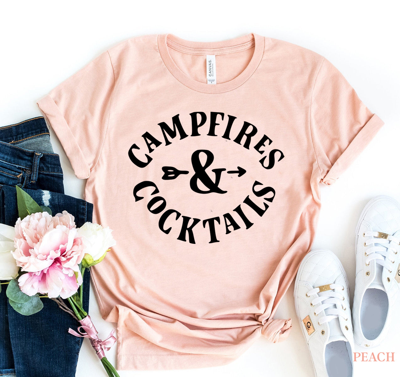 Campfires & Cocktails T-shirt | Agate