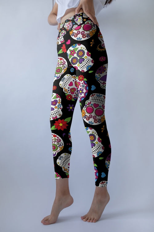 Sugarskull Leggings, Capris, Shorts