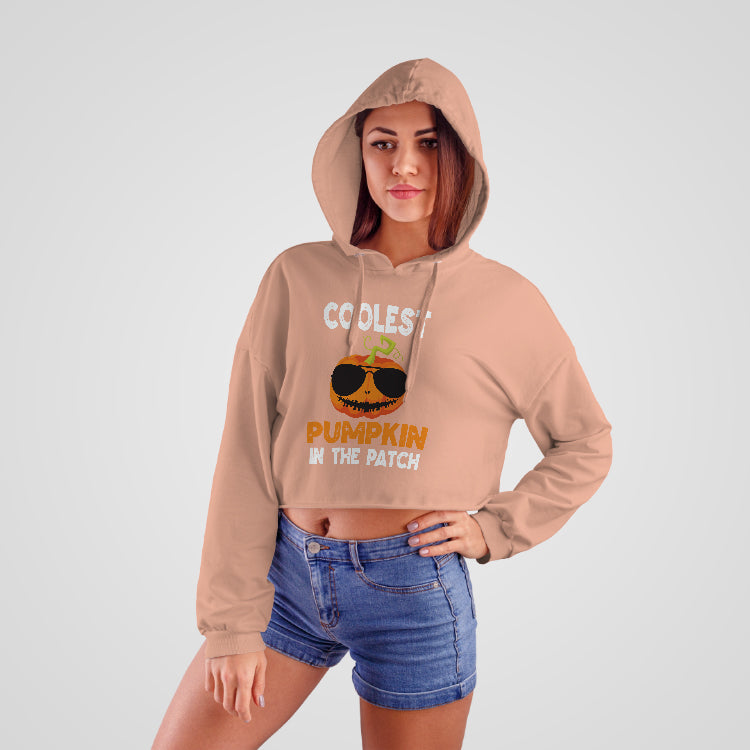 Coolest Pumpkin In The Patch Cropped Hoodie