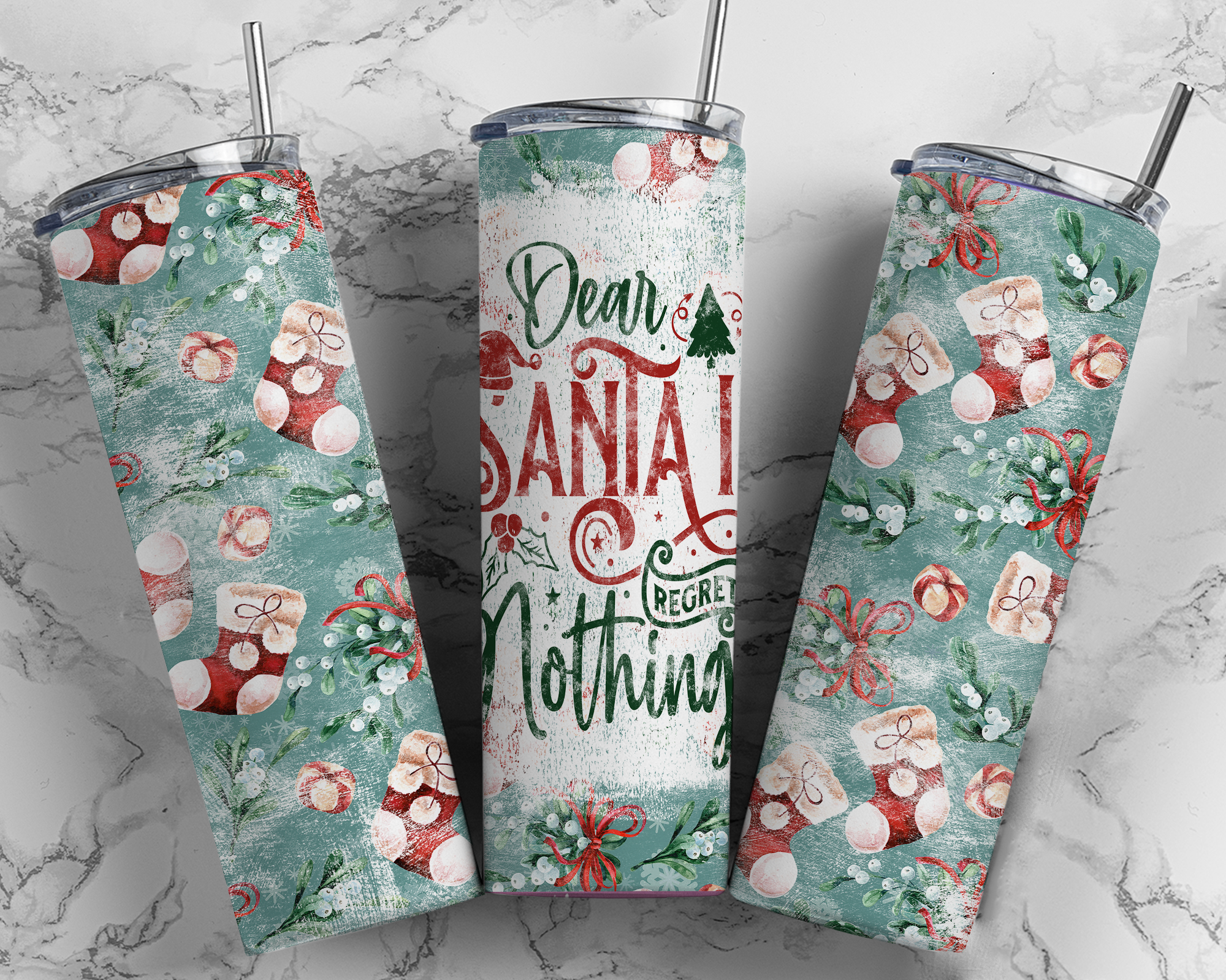 20oz Santa Regret Christmas Tumbler