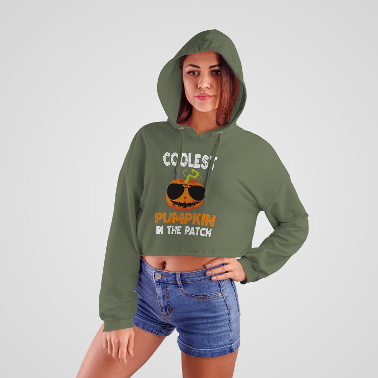 Coolest Pumpkin In The Patch Cropped Hoodie