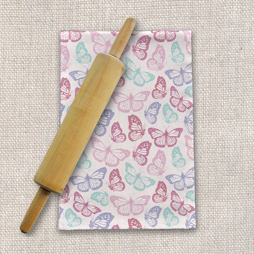 Pink Butterfly Tea Towel | Orchid Hades