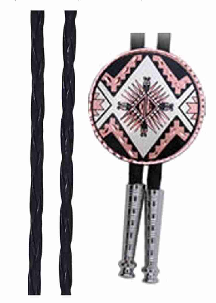 Cowboy Western Design Copper bolo tie Native Sunburst