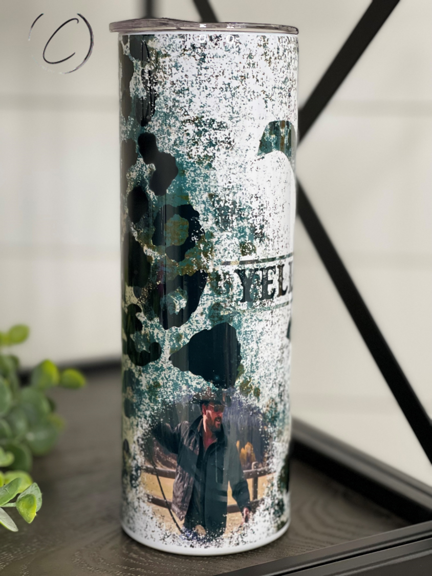 Yellowstone Rustic Leopard 20oz Skinny Tumbler