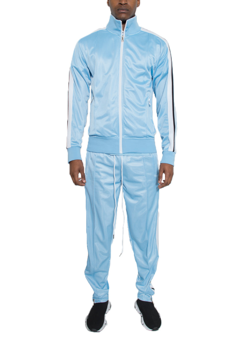 Striped Tape Front Pleat Track Suit