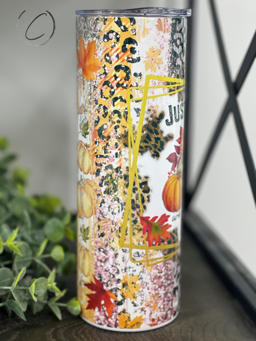 Squared Just A Girl Who Loves Fall 20oz Skinny Tumbler