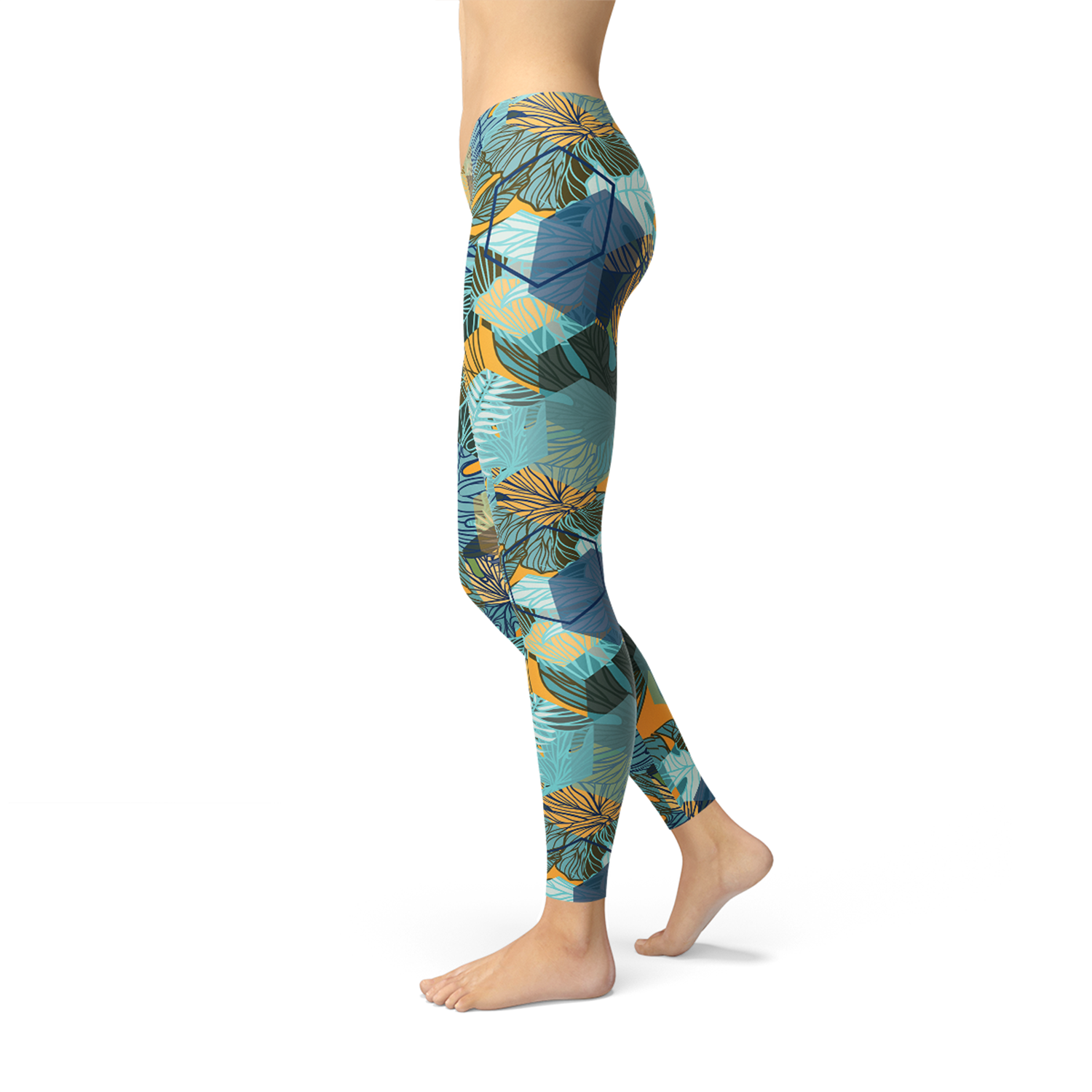 Women's Hexagon Floral Leggings