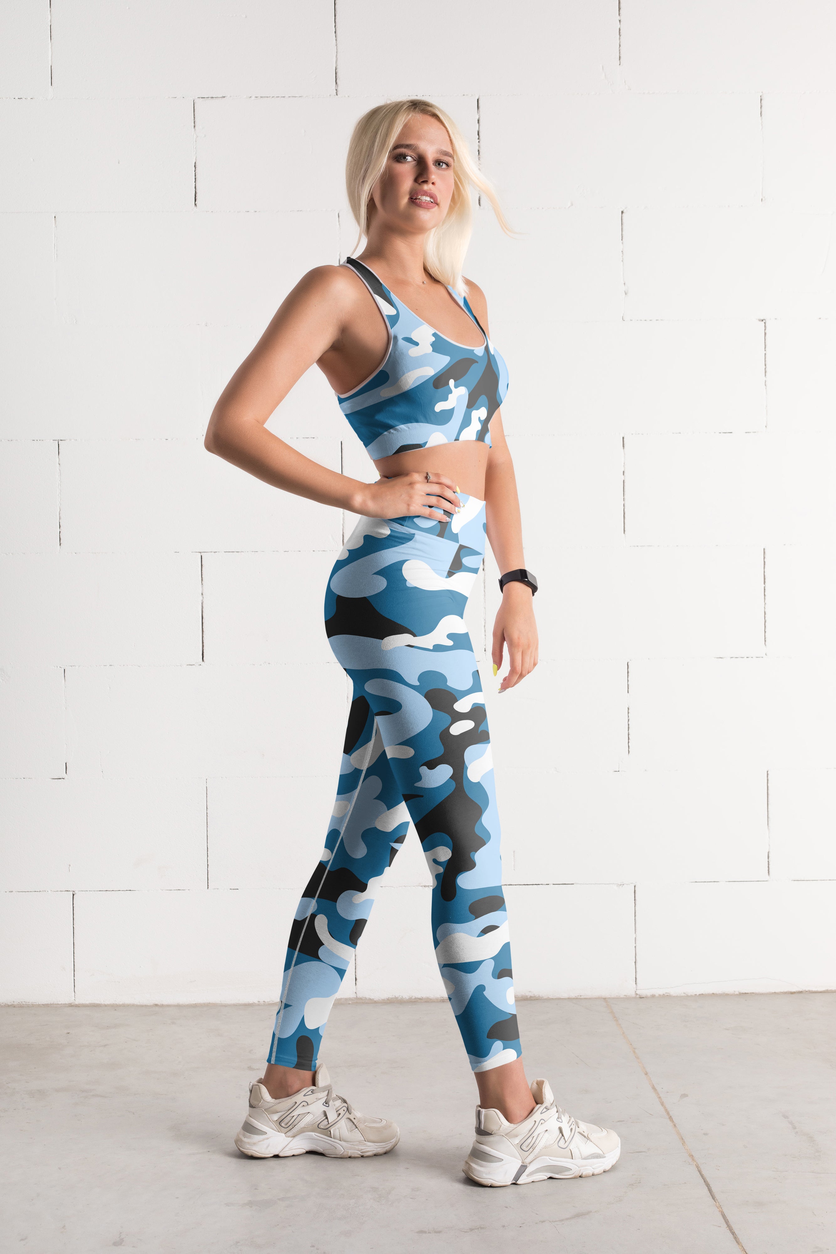 Blue Camo Fitness Set