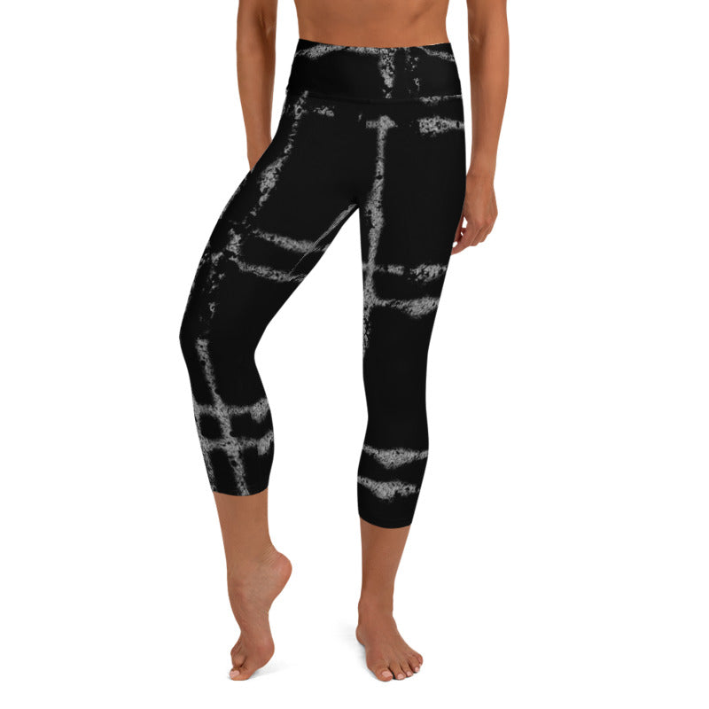 High Waist Shibori Tie Dye Capris