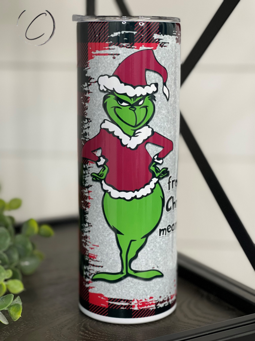 The Grinch Christmas Meaning 20oz Skinny Tumbler