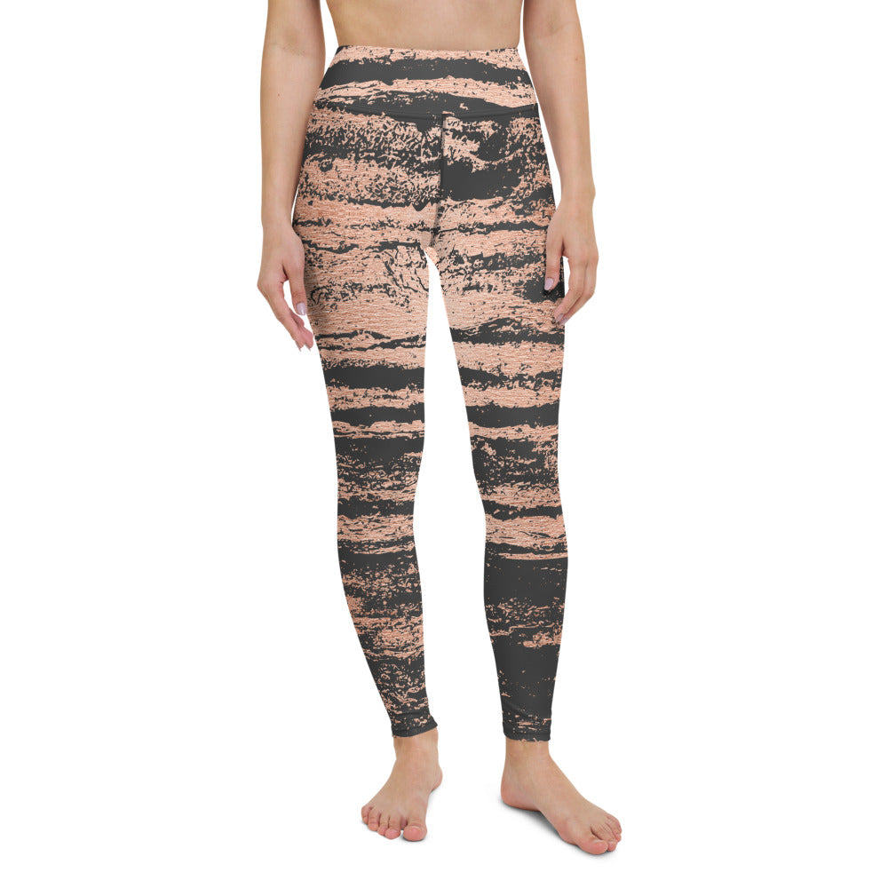 Rose Gold Silver High Waist Leggings