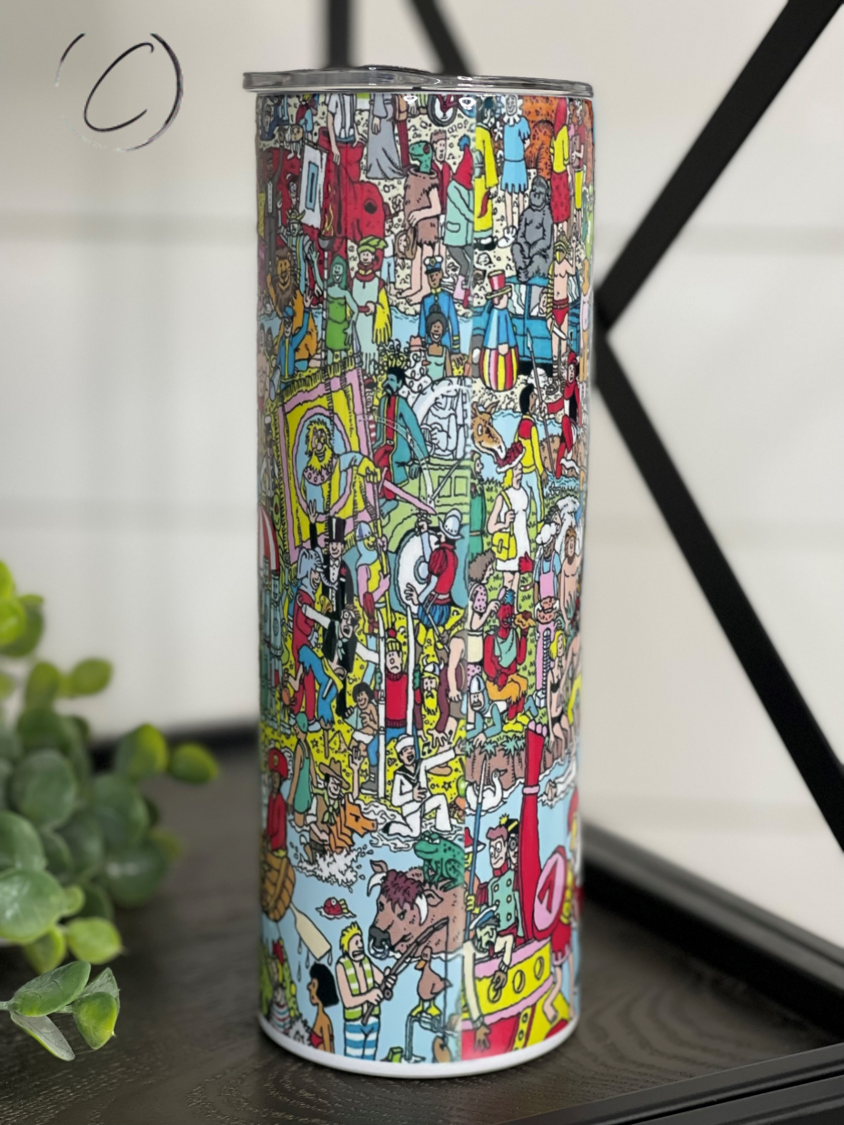 Where's Waldo 20oz Skinny Tumbler