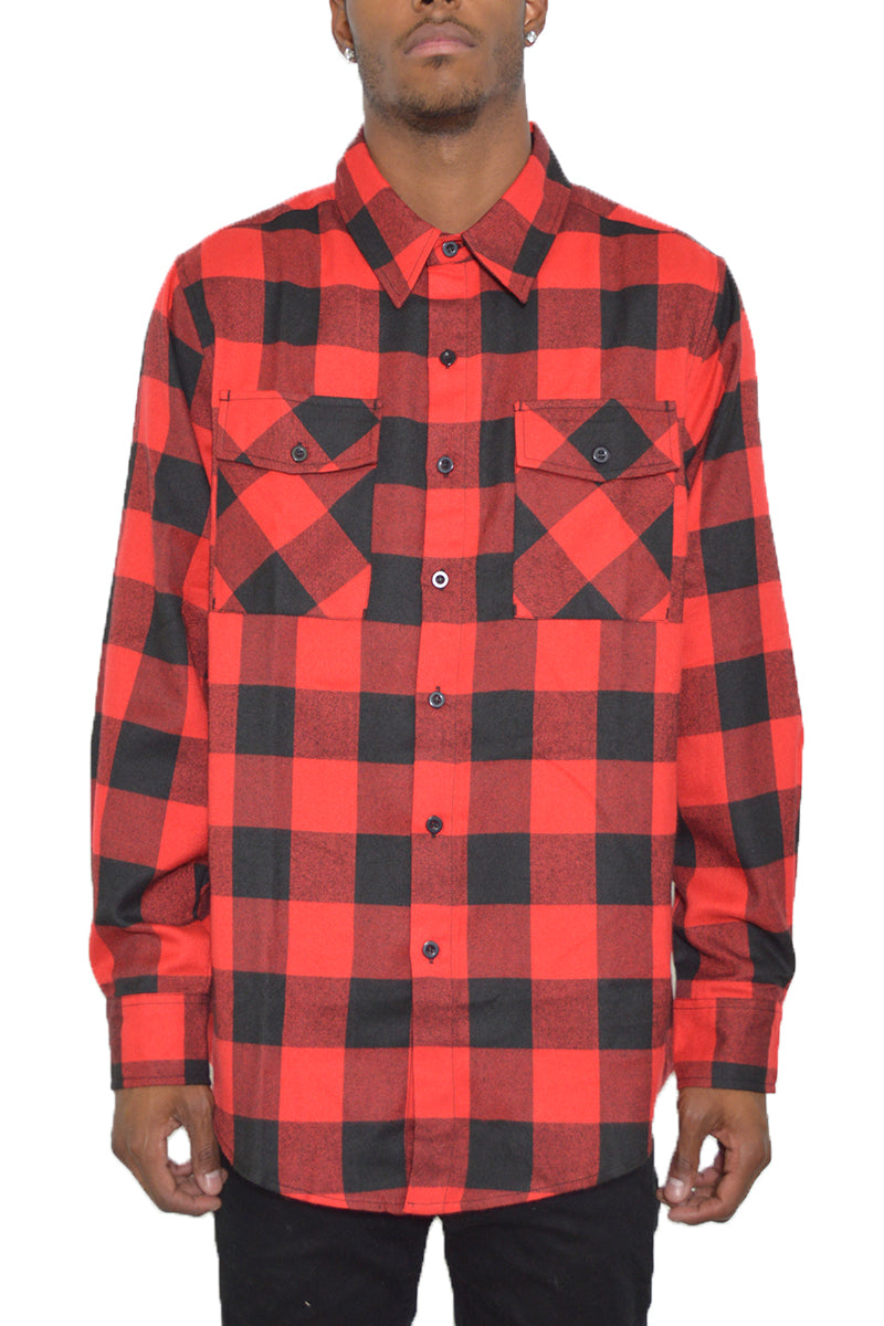 Long Sleeve Checkered Flannel