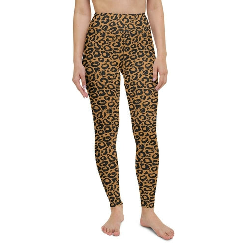 Mustard Leopard Print Fitness Set