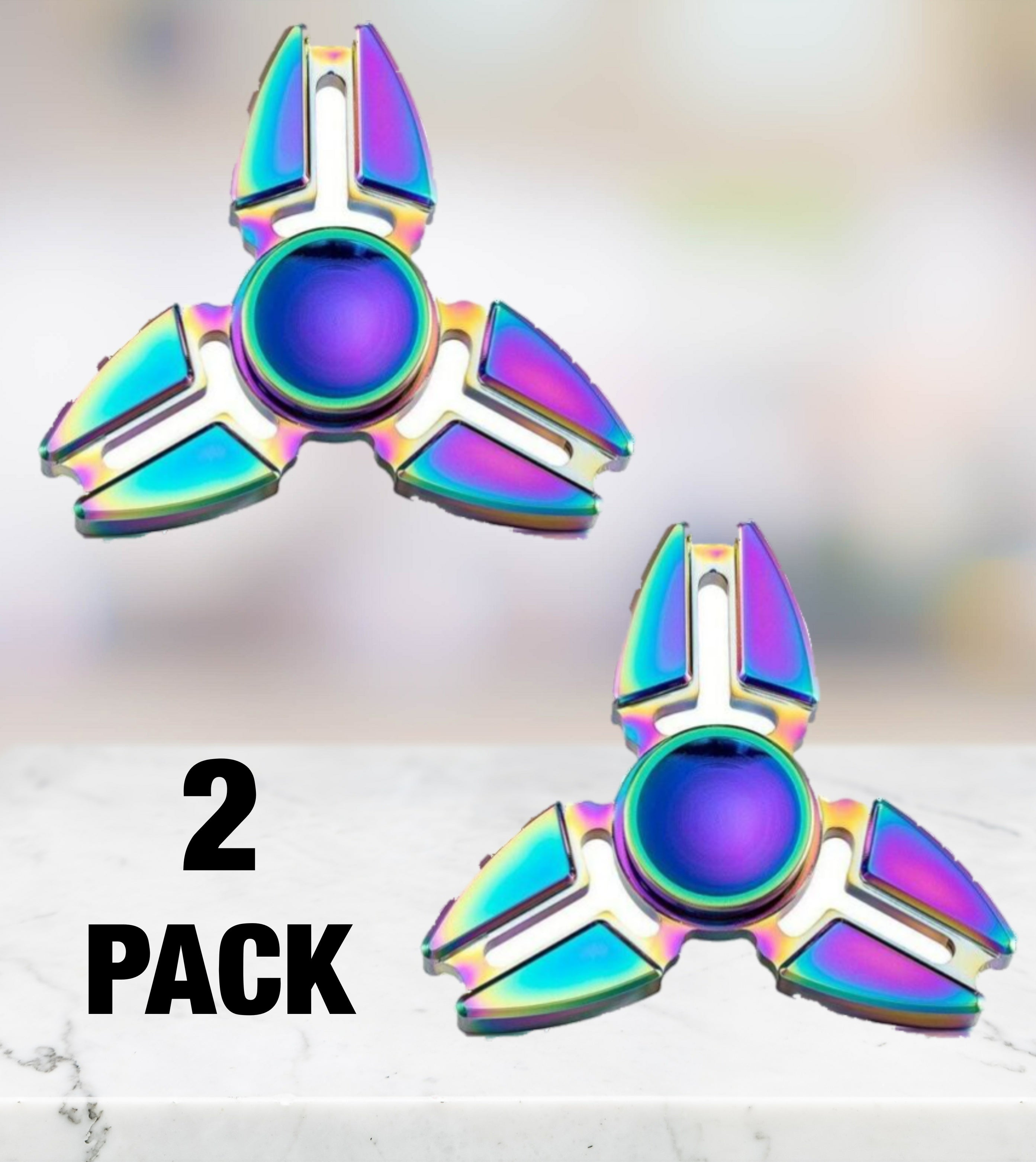 2 Pack Hand Spinner Tri Fidget Spinner  Autism ADHD Relieves Stress